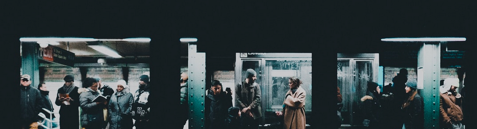 People waiting at a subway or underground station