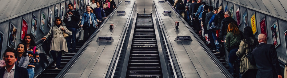 Escalators on the London Underground